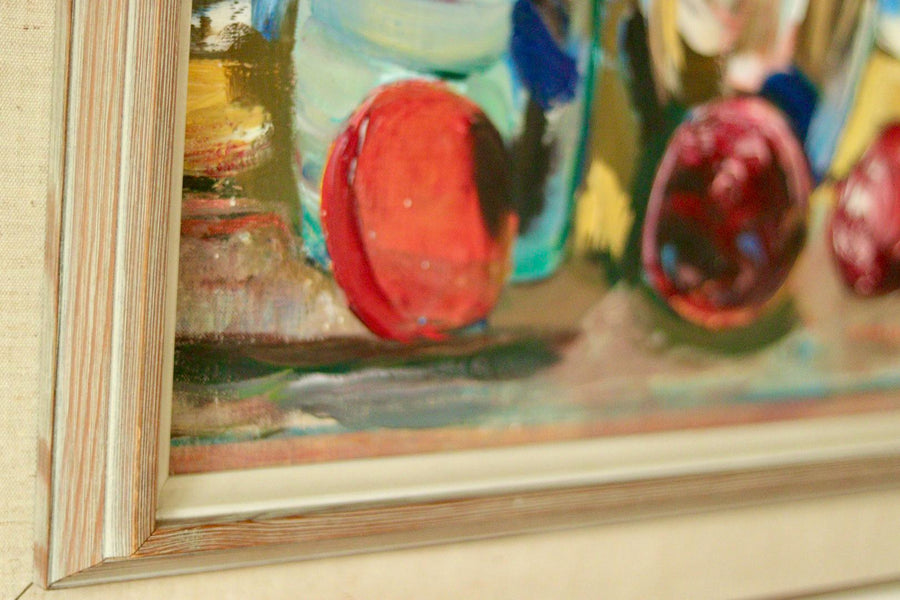 Original Swedish Oil on Panel – Still Life by MARTIN SJÖBLOM