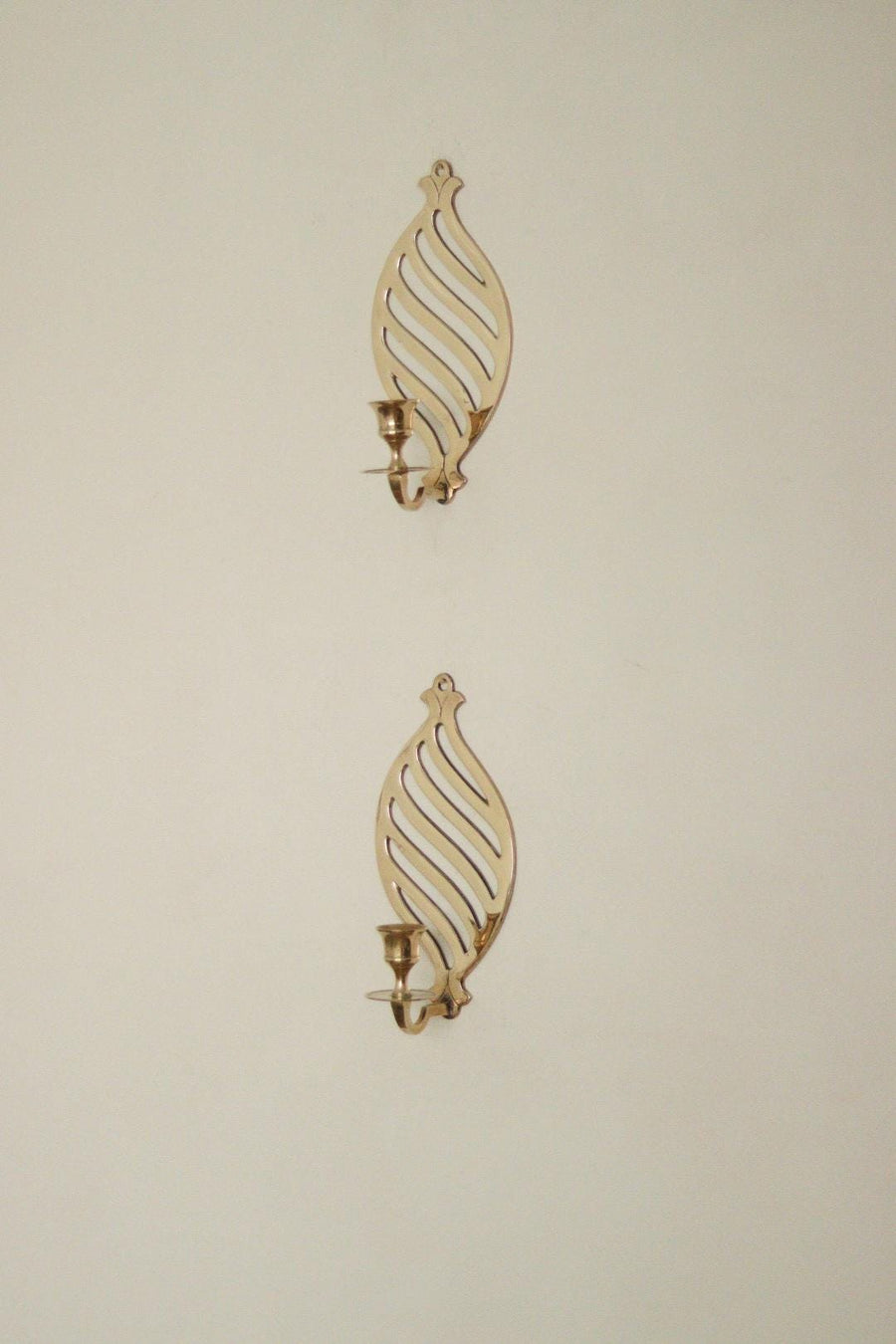 Pair of Mid Century Swedish Brass Sconces