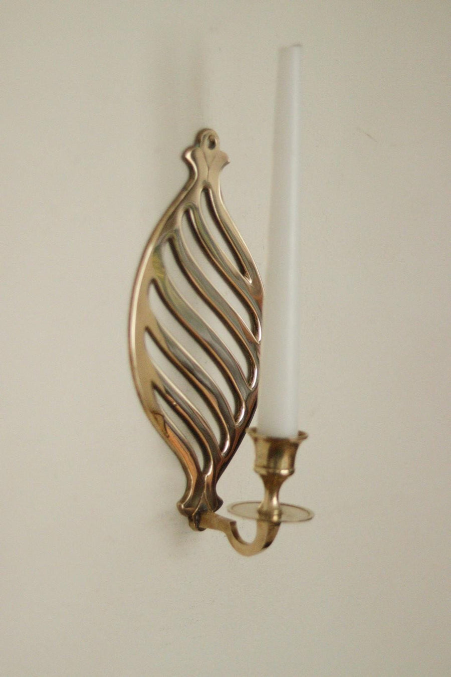 Pair of Mid Century Swedish Brass Sconces