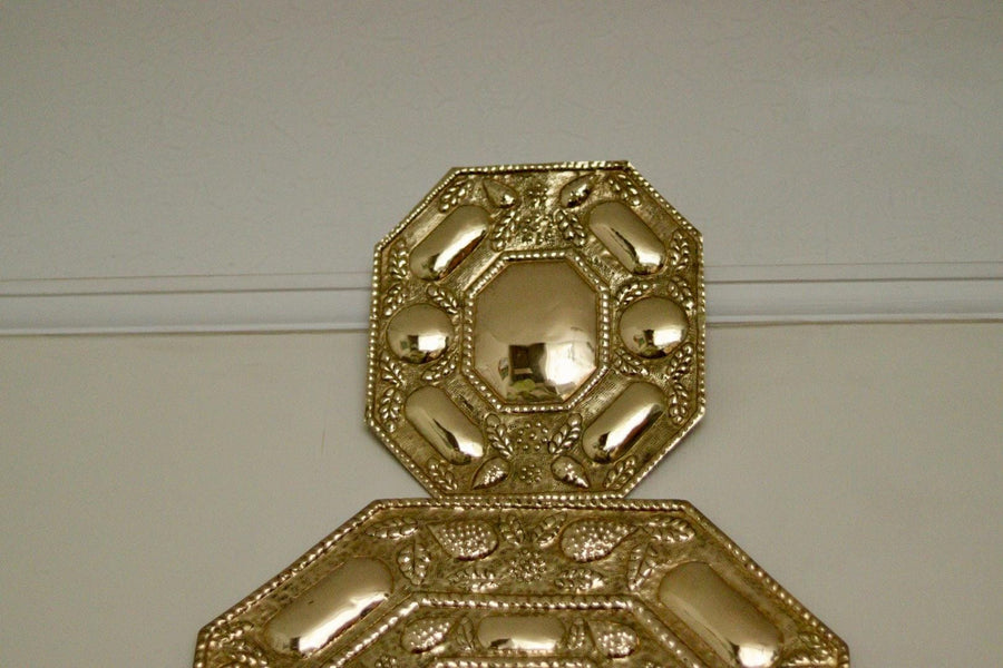 Extra Large Mid Century Swedish Brass Sconce