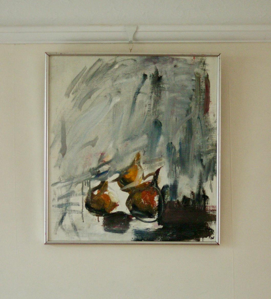 Original Mid Century Oil on Panel – “Abstract Motif”