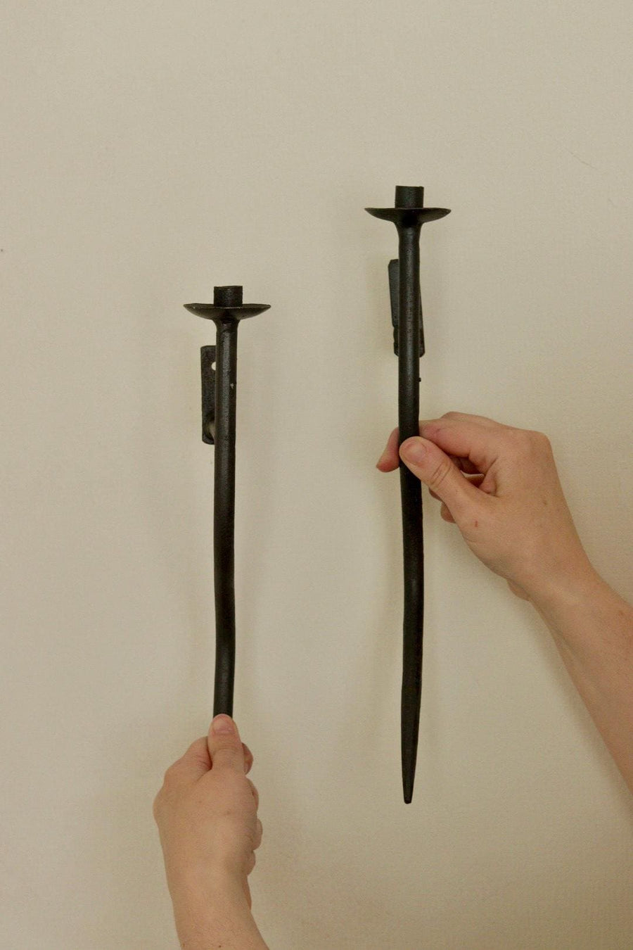 Pair of Mid-Century-Swedish Sconces with Black Coating