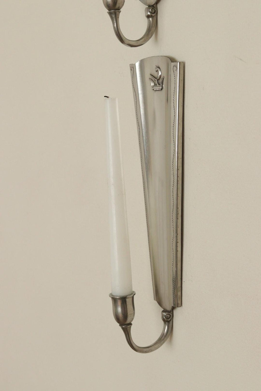 Pair of Mid Century Swedish Pewter Sconces