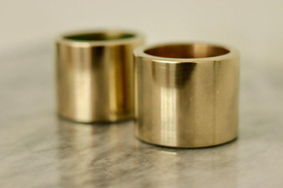 Pair of Mid-Century Swedish Brass Candle Holders