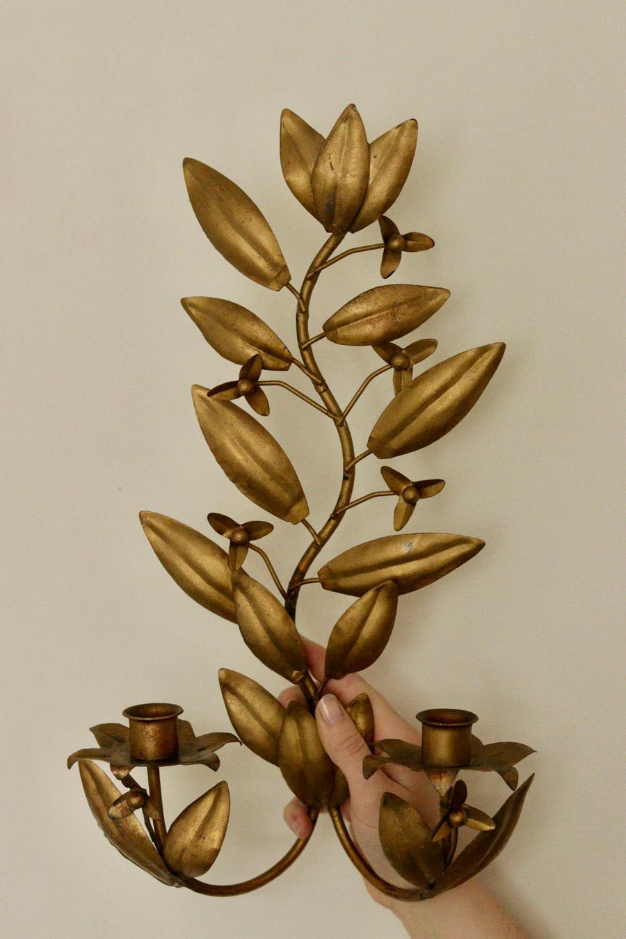 Pair Of Vintage Metal Sconces