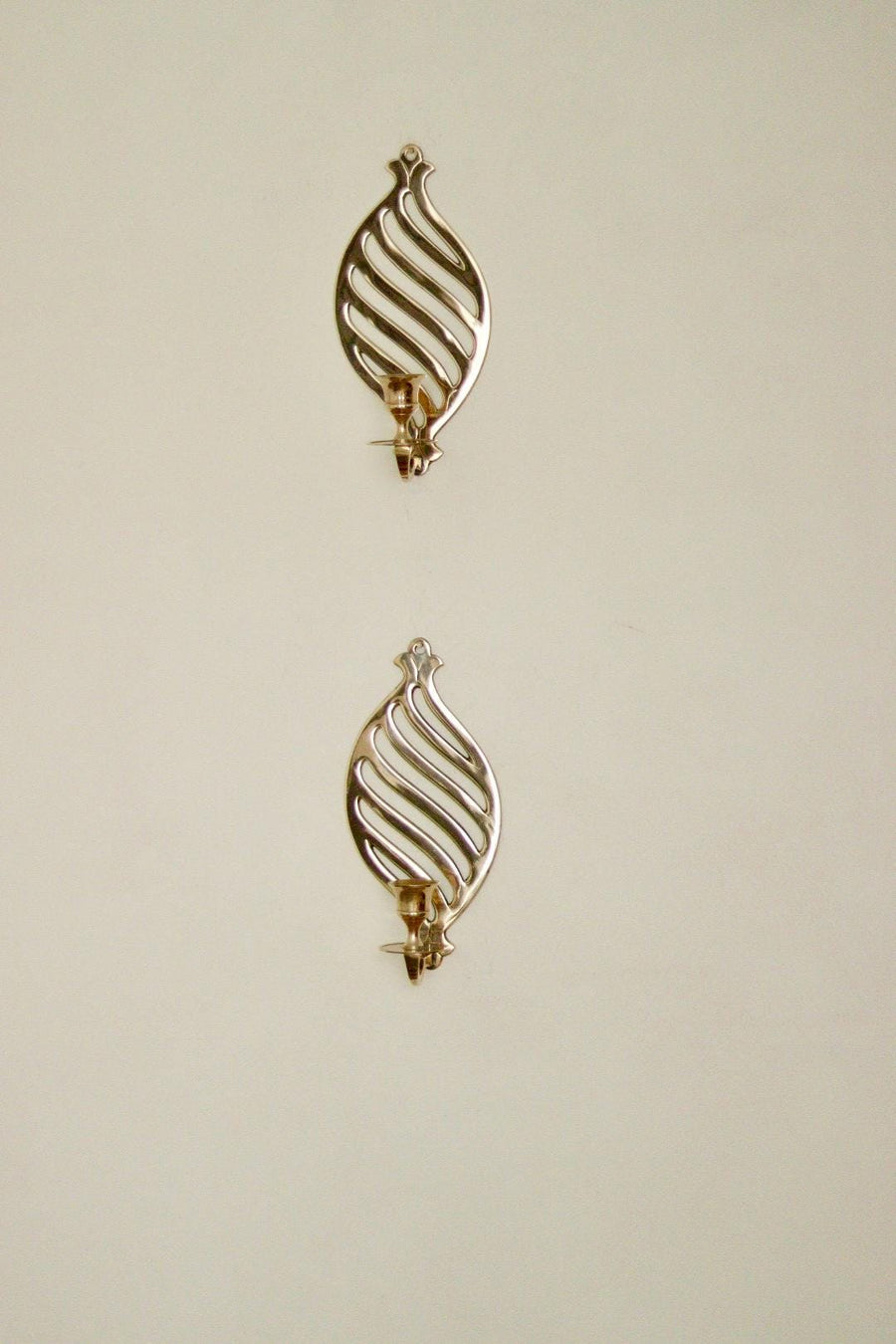 Pair of Mid Century Swedish Brass Sconces