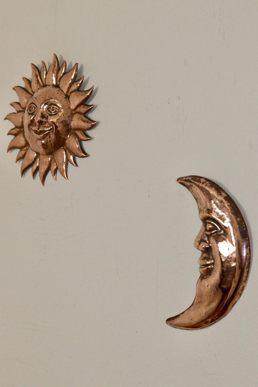 Vintage Swiss Copper Sun and Moon