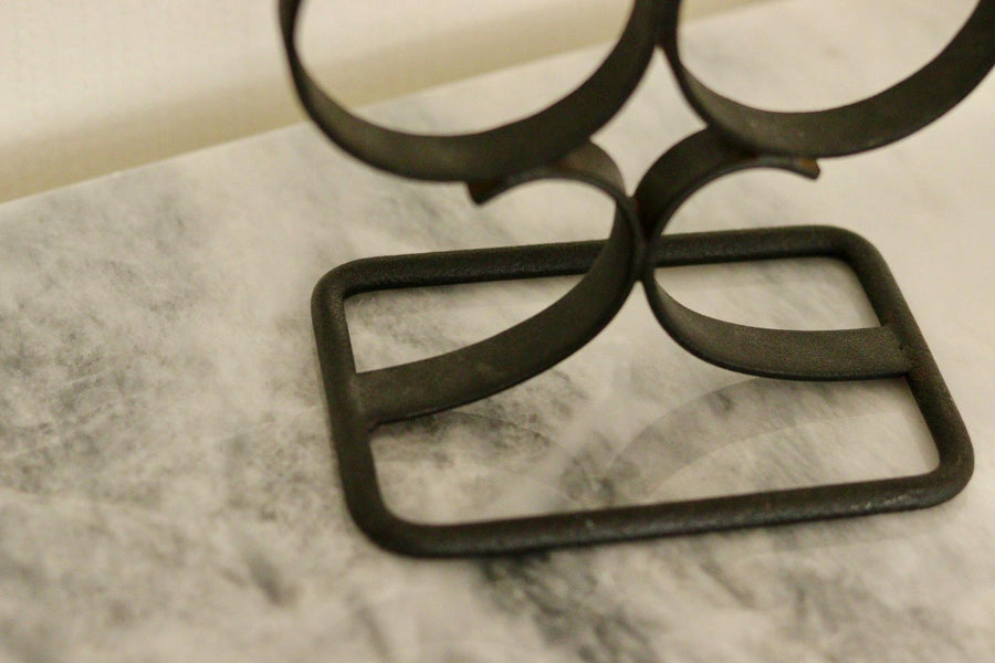 Vintage Metal Candelabra with Black Coating