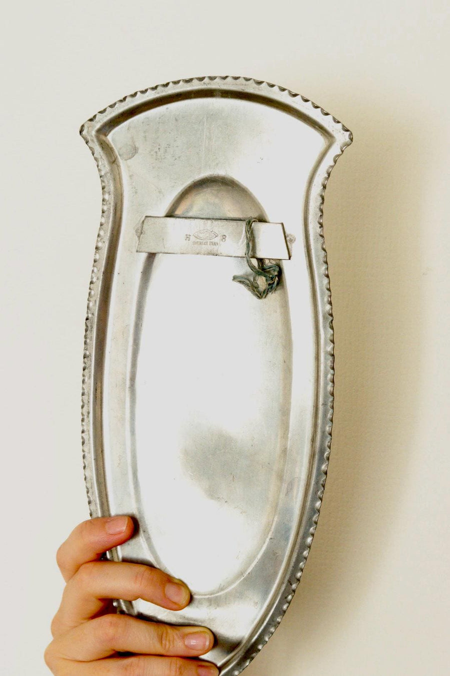 Pair Of Mid Century Swedish Pewter Sconces by Svenskt Tenn