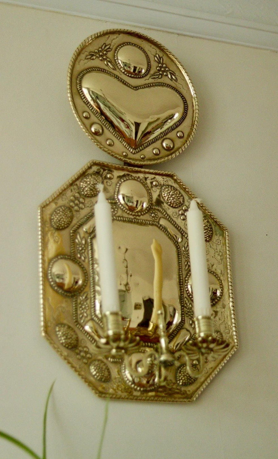 Pair of Mid-Century Swedish Brass Sconces