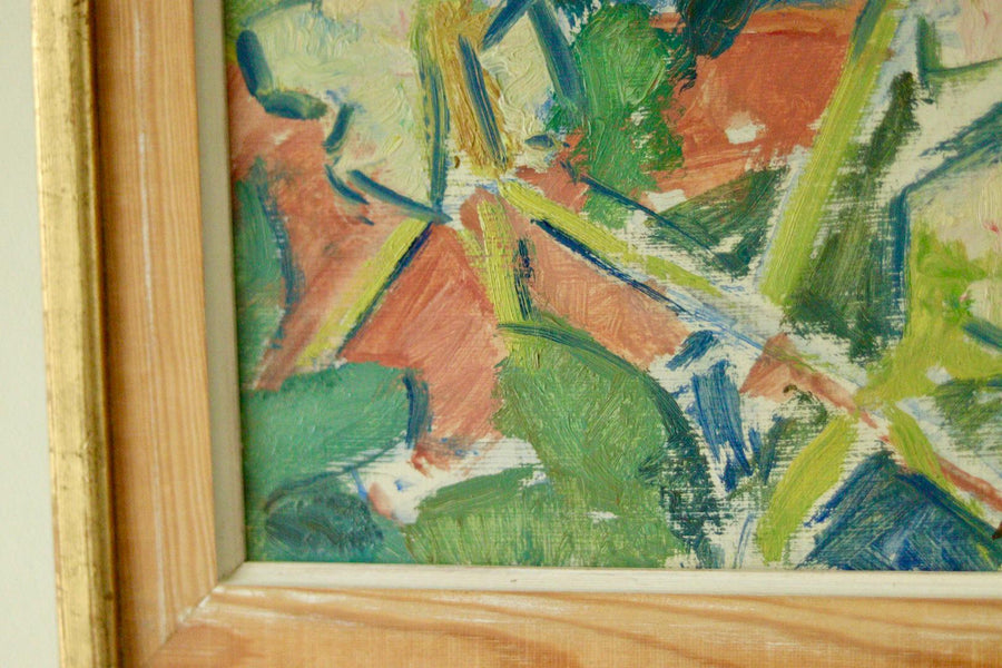 Original Swedish Oil on Panel Painting – Floral Still Life