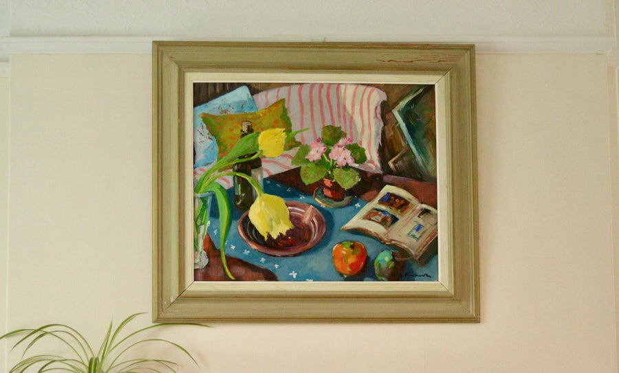 Original Swedish Oil on Canvas – “Still Life Table”