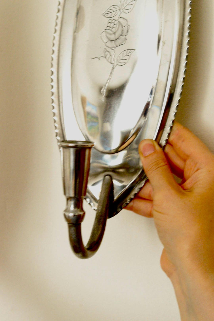 Pair Of Mid Century Swedish Pewter Sconces by Svenskt Tenn