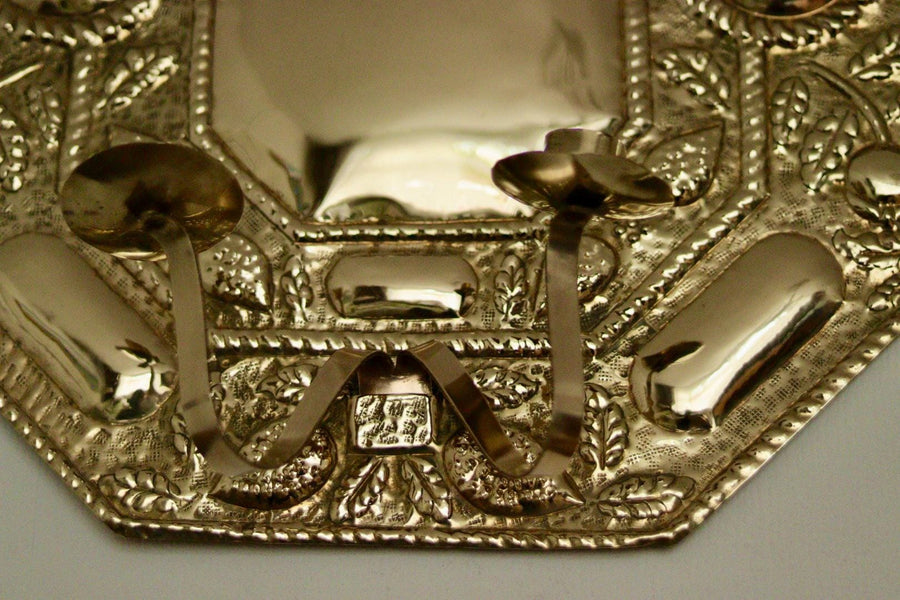 Extra Large Mid Century Swedish Brass Sconce