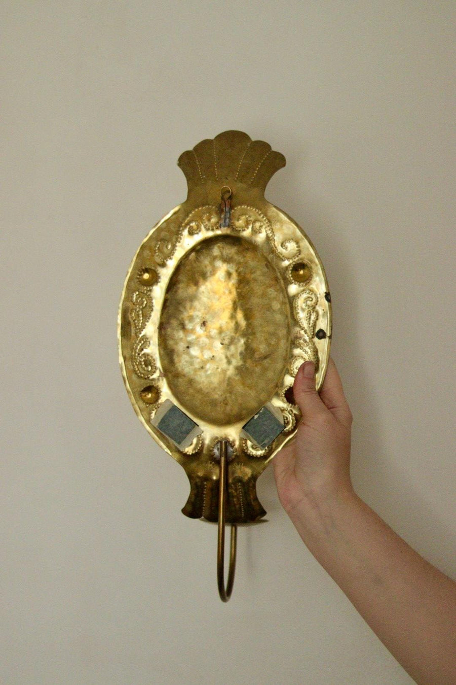 Pair of Mid Century Swedish Brass Sconces