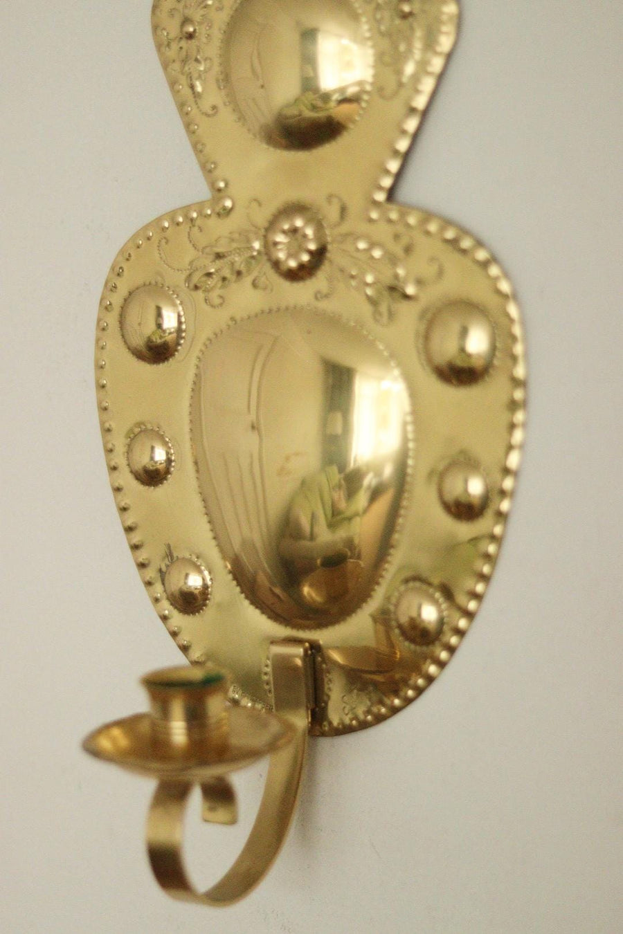Pair of Mid Century Swedish Brass Sconces by S. Fong