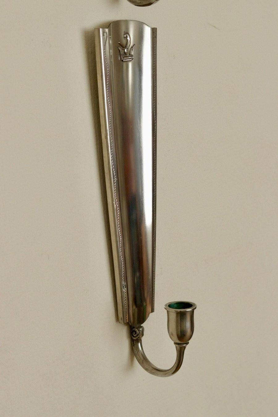 Pair of Mid Century Swedish Pewter Sconces