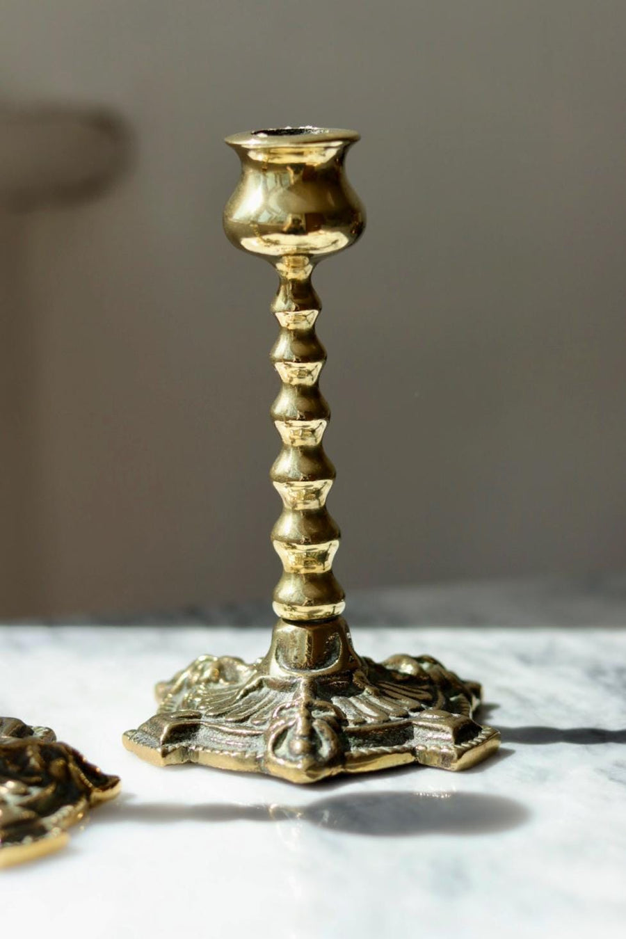 Pair of Vintage Brass Candle Holders