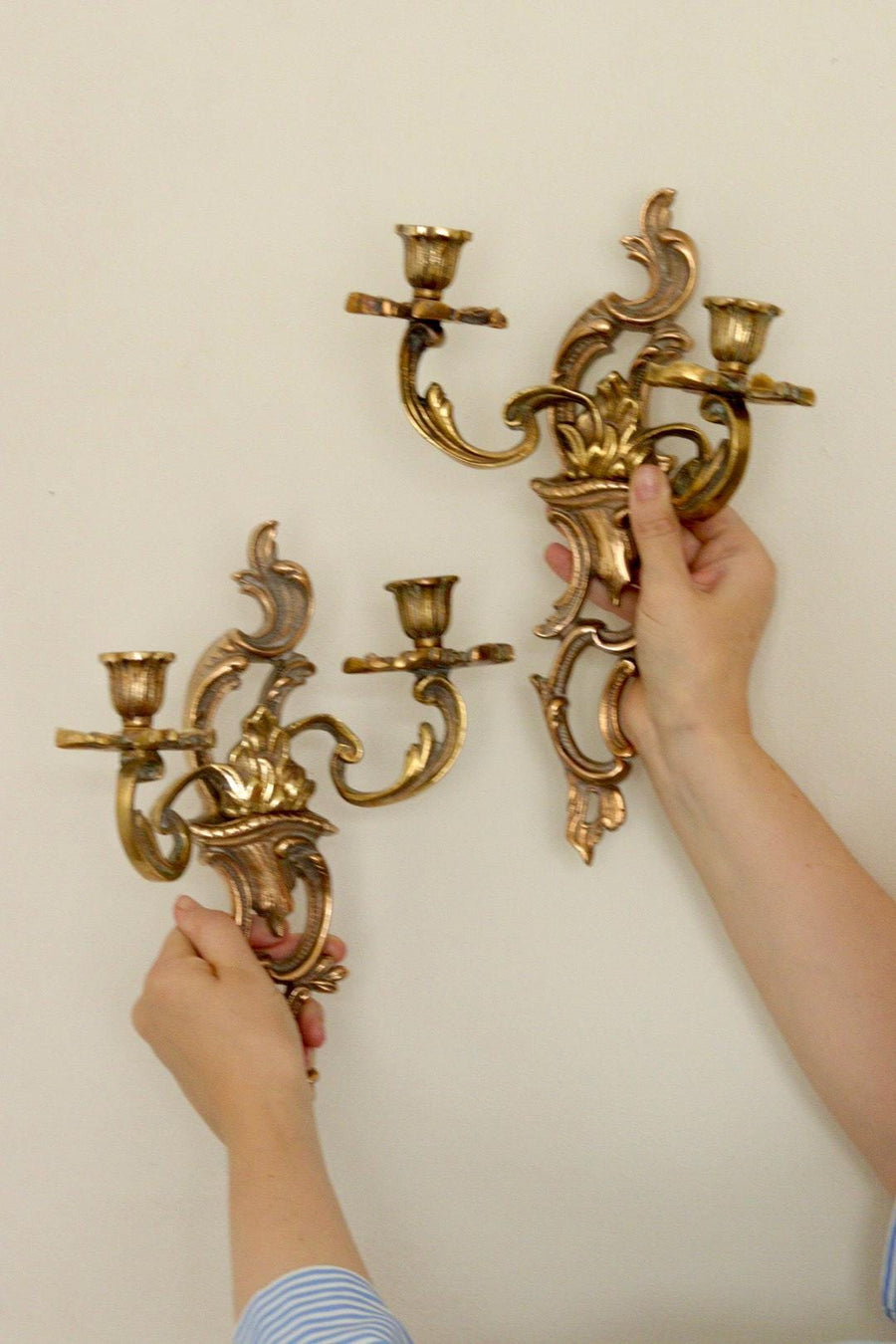 Mid Century Swedish Brass Sconces