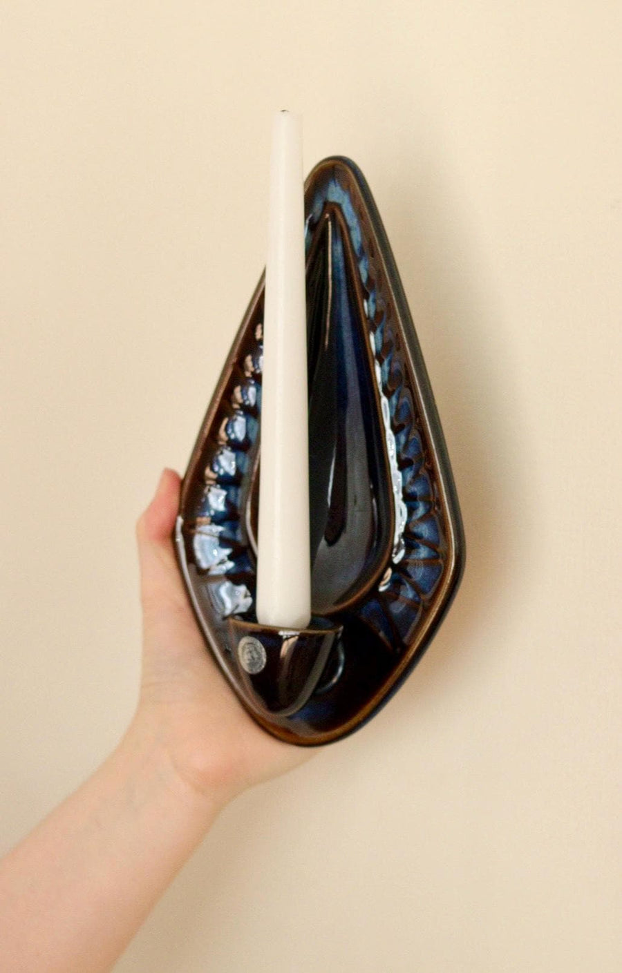 Pair Of Mid Century Danish Ceramic Sconces by Einar Johansen for Søholm Stentøj