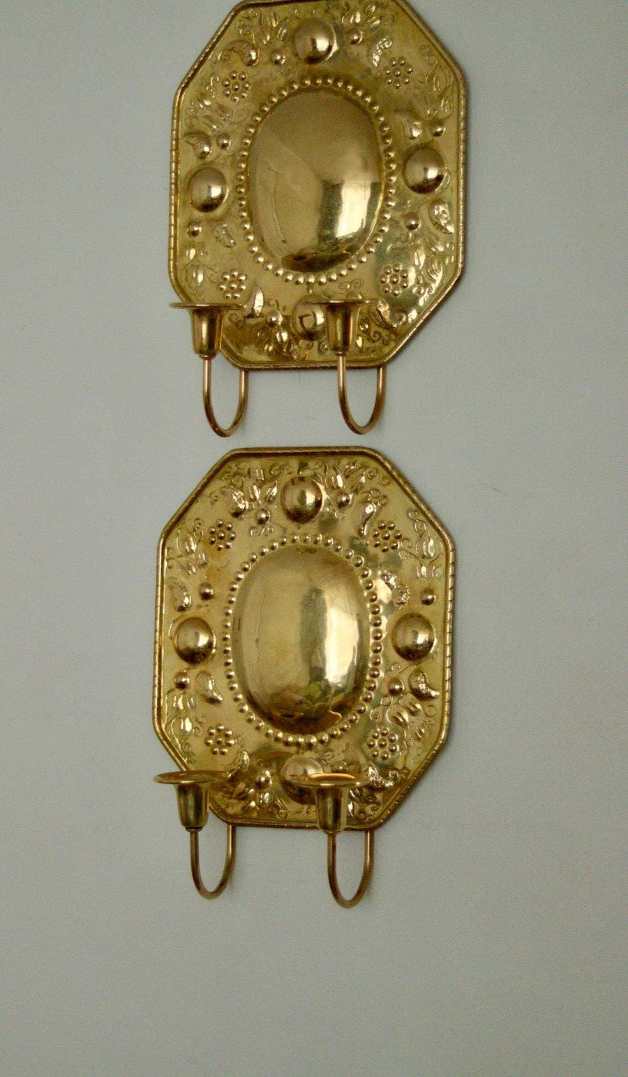 Pair of Mid Century Swedish Brass Sconces