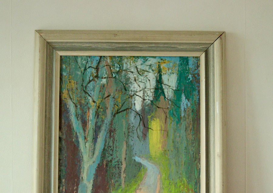 Original Mid-Century Oil on Panel – “Country Lane”