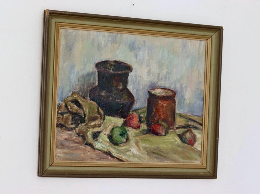Original Swedish Oil on Panel "Still Life "