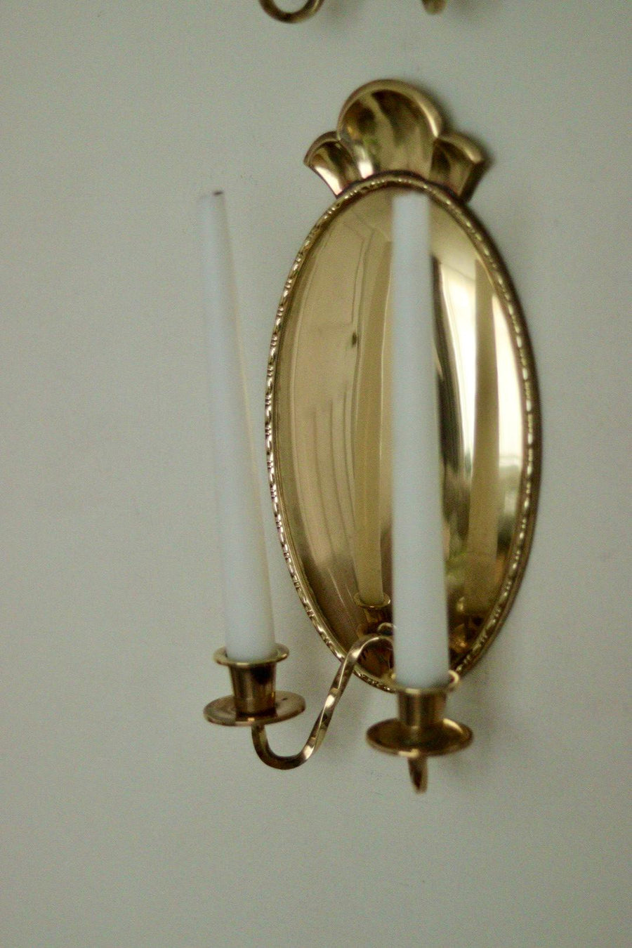 Pair of Mid Century Swedish Brass Sconces