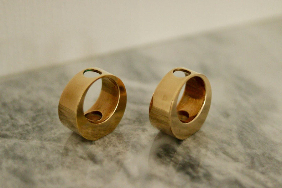Pair of Mid-Century Swedish Brass Candle Holders by ARTHUR PE, Kolbäck