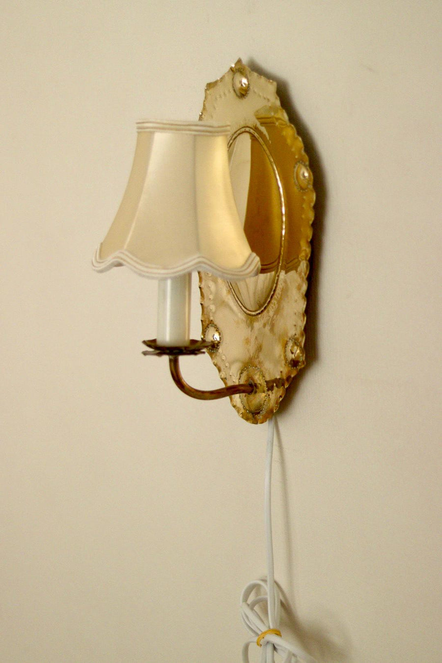 Pair of Swedish Mid-century Brass Sconces