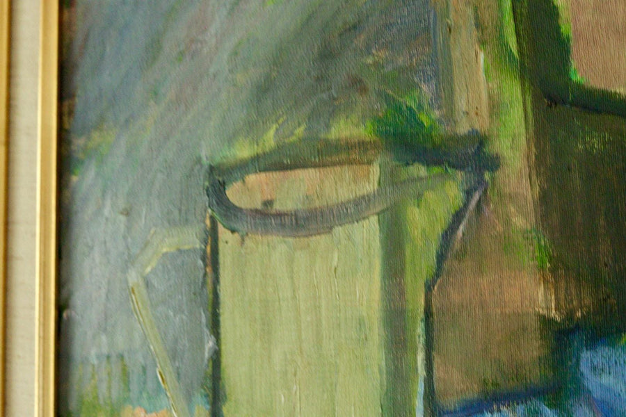 Original Mid Century Still Life on Canvas – Wilgot Olsson