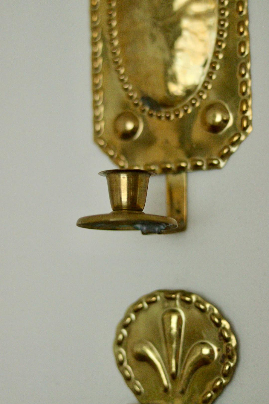 Pair of Mid Century Swedish Brass Sconces