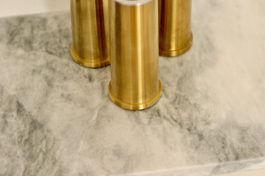 Original Trio of Mid-Century Brass Candle holders