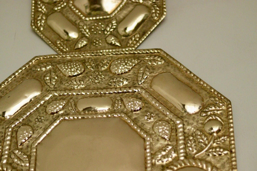 Extra Large Mid Century Swedish Brass Sconce