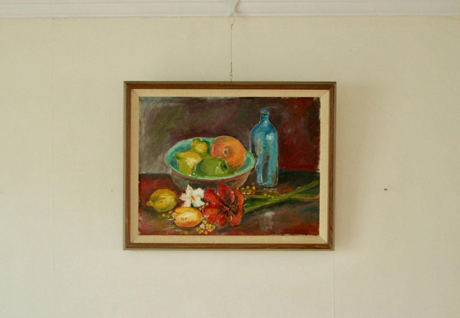 "Still Life, Bottle and Fruit" by Denoran