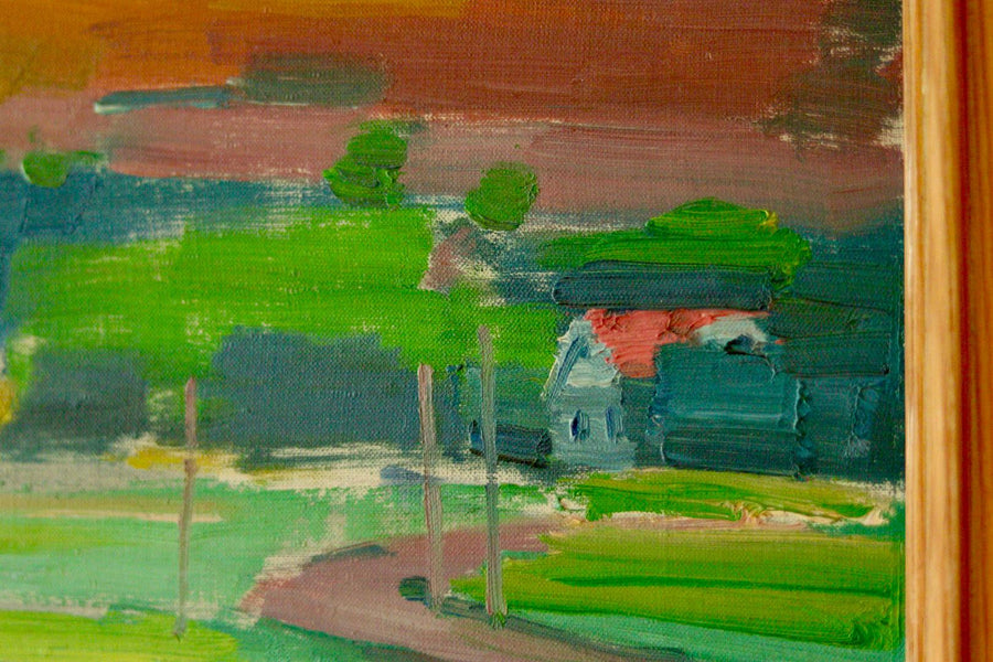Original Mid-Century Swedish Oil on Canvas – By GERHARD LUNDBERG