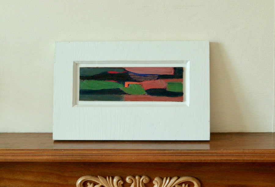 Original Abstract Painting Oil on Panel – Kurt Larsen – 1994