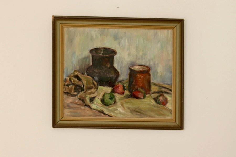 Original Swedish Oil on Panel "Still Life "