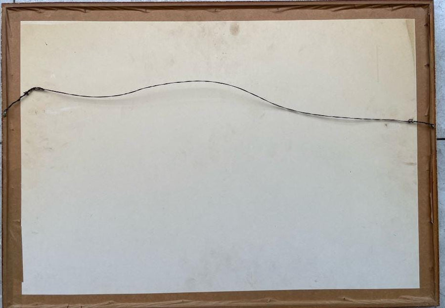 Mid-Century Original Mixed Media on Paper "Abstract"