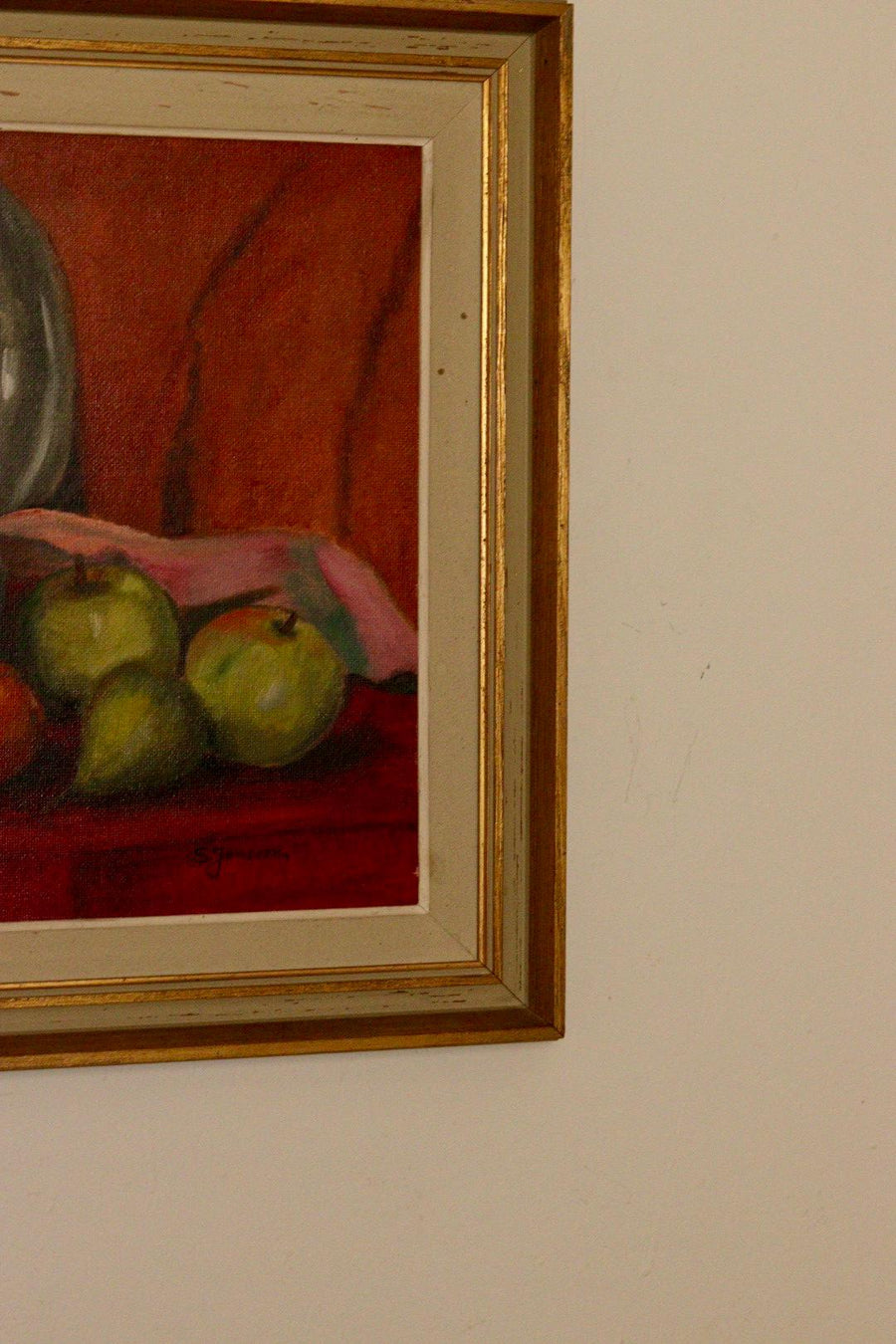 "Still life with cabbage and fruit" by S. Jonsson