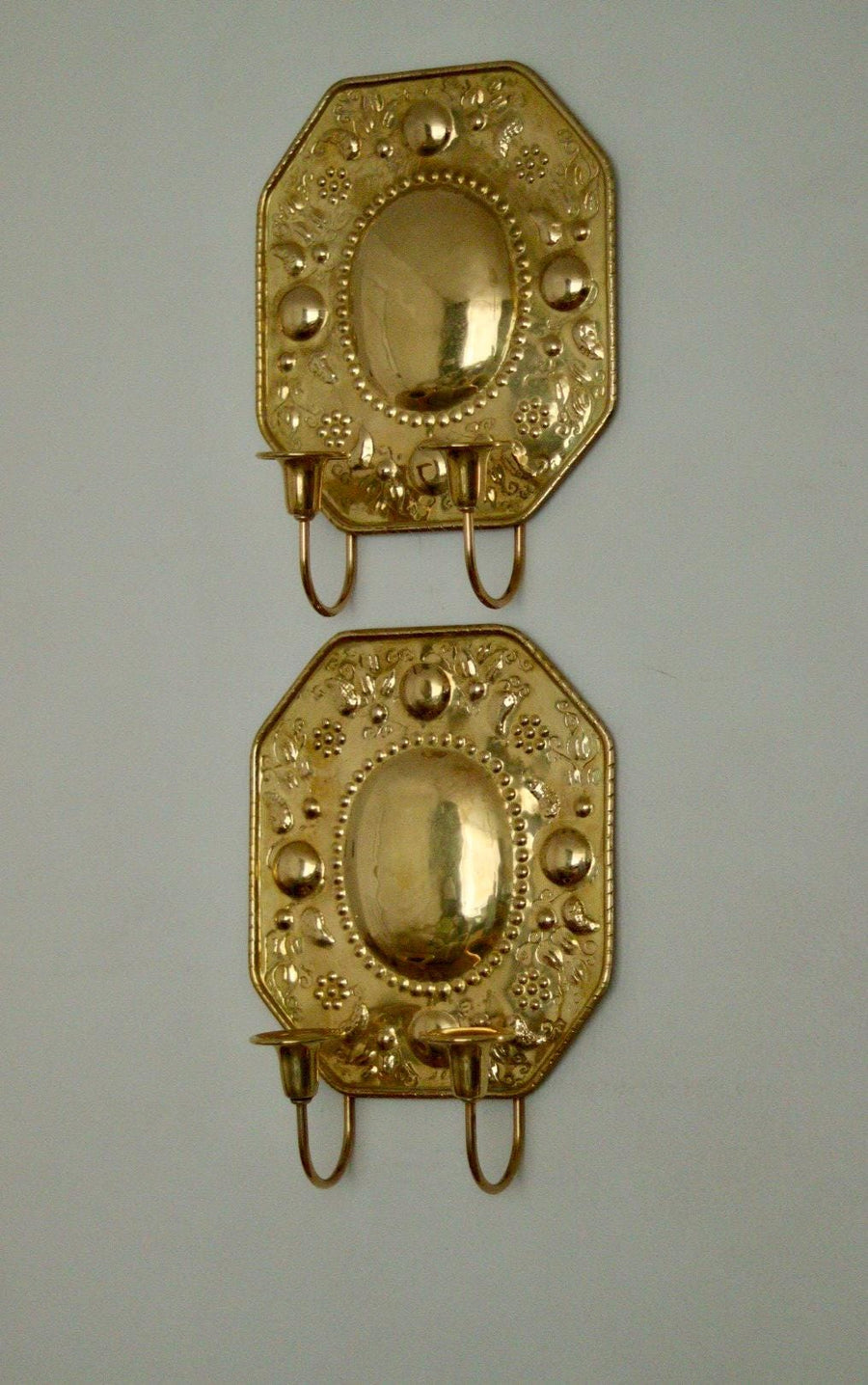 Pair of Mid Century Swedish Brass Sconces