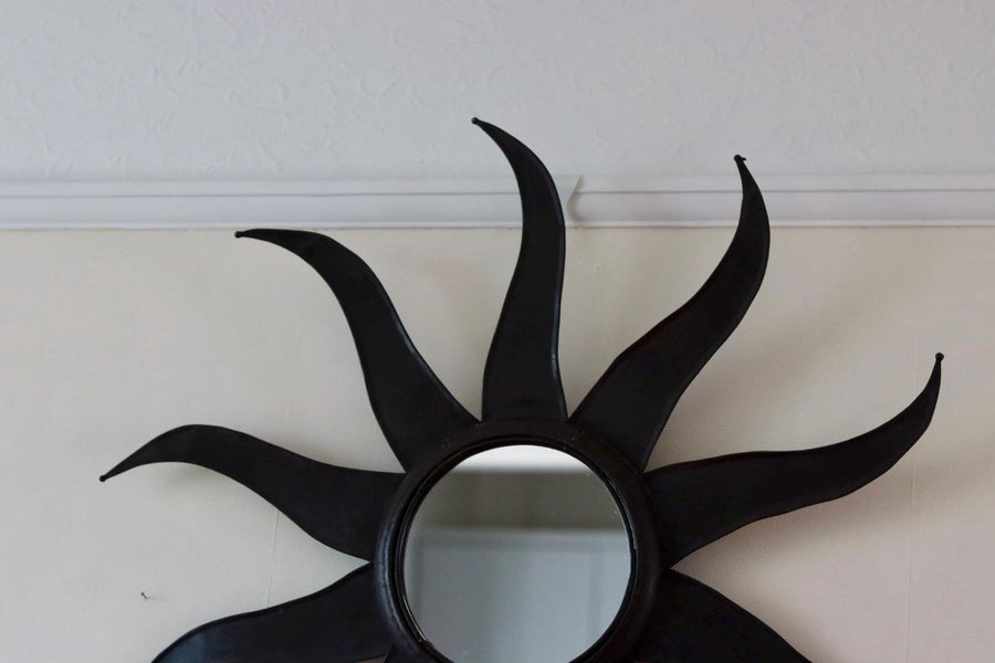Vintage Metal Sun Burst Wall Mirror