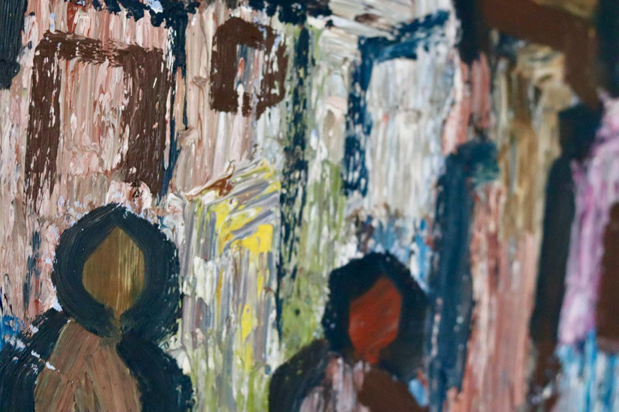 "Abstract Scene with Figures and Architecture " by Gösta Falck