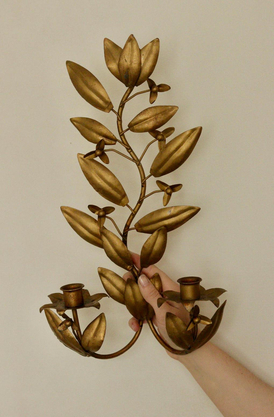Pair Of Vintage Metal Sconces