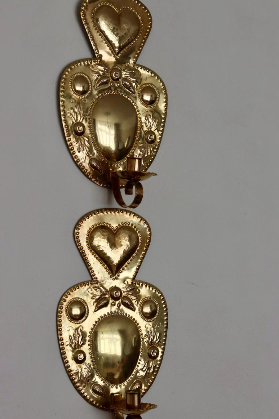 Pair of Mid Century Swedish Brass Sconces by S. Fong