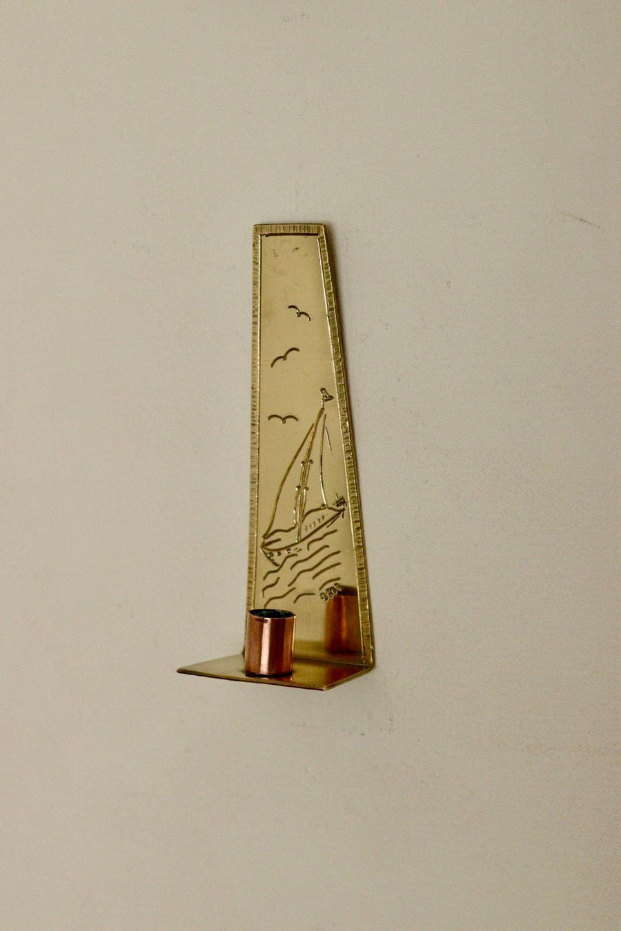Pair Of Mid Century Swedish Brass Sconces