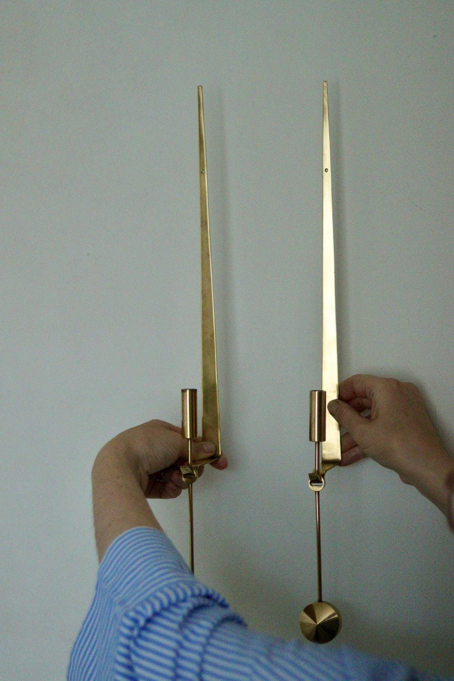 Pair of Swedish Brass Sconces