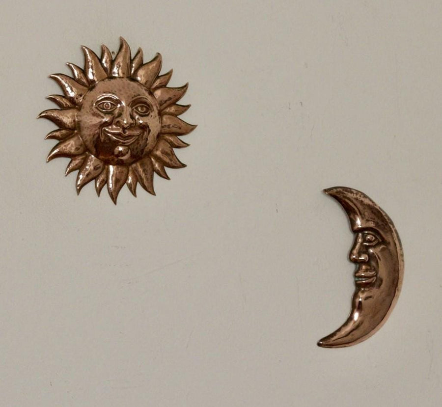 Vintage Swiss Copper Sun and Moon
