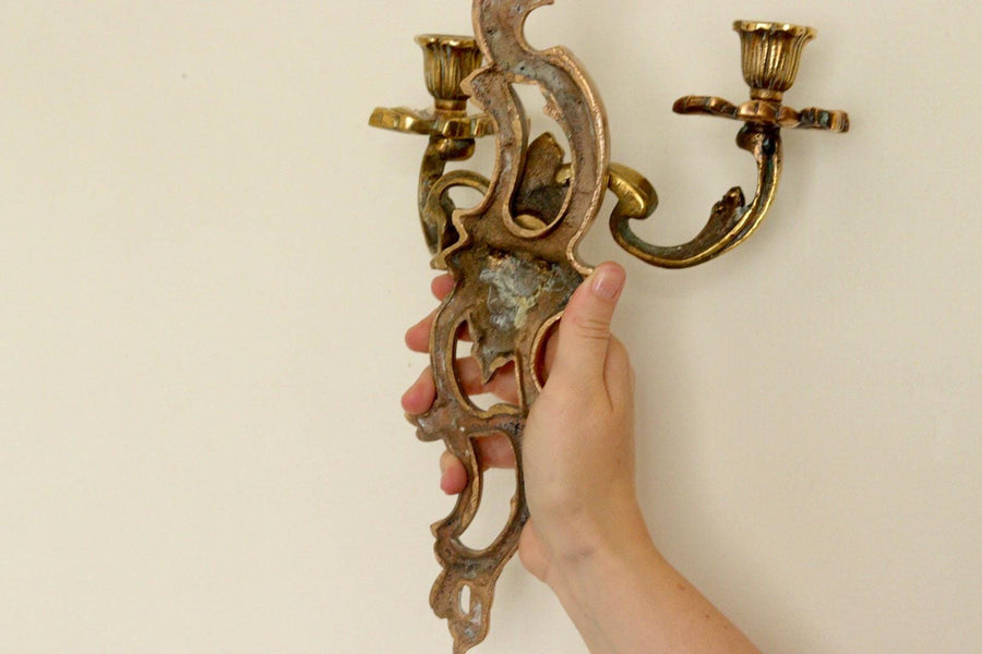 Mid Century Swedish Brass Sconces