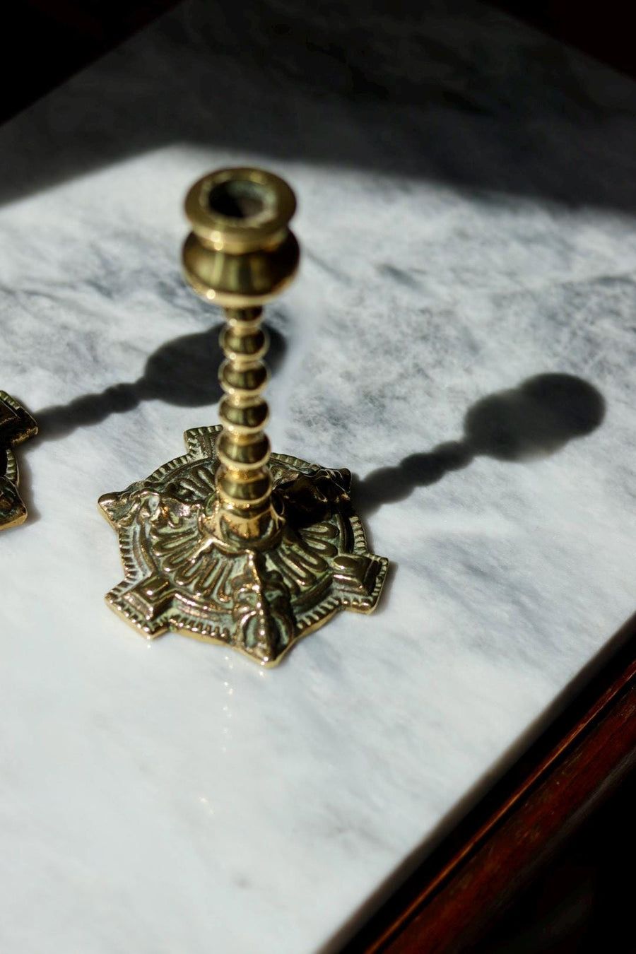 Pair of Vintage Brass Candle Holders